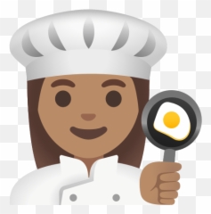 U200d Donna Cuoca Con Tono Di Pelle Medio - Chef Morena Emoji,Emoticon Con Lentes