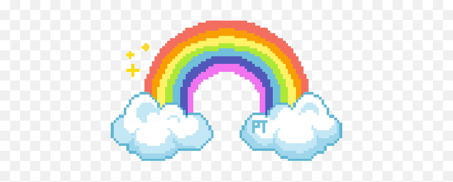 Cute Pixel Art Emoji - Rainbow Pixel Art Gif Png,Minecraft Pixel Art Templates Emojis