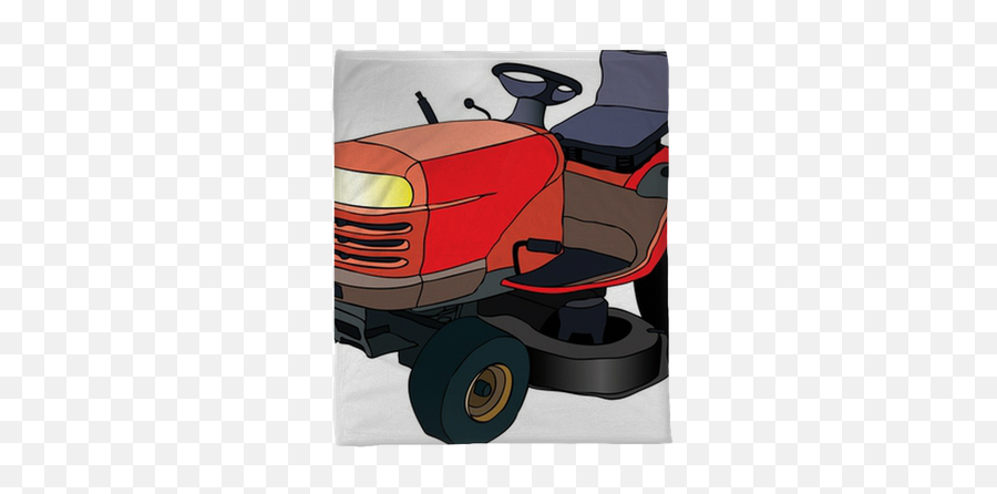 Lawn Mower Tractor Plush Blanket - Dessin Tracteur Tondeuse A Gazon Emoji,Lawnmower Flying To Music Emotions