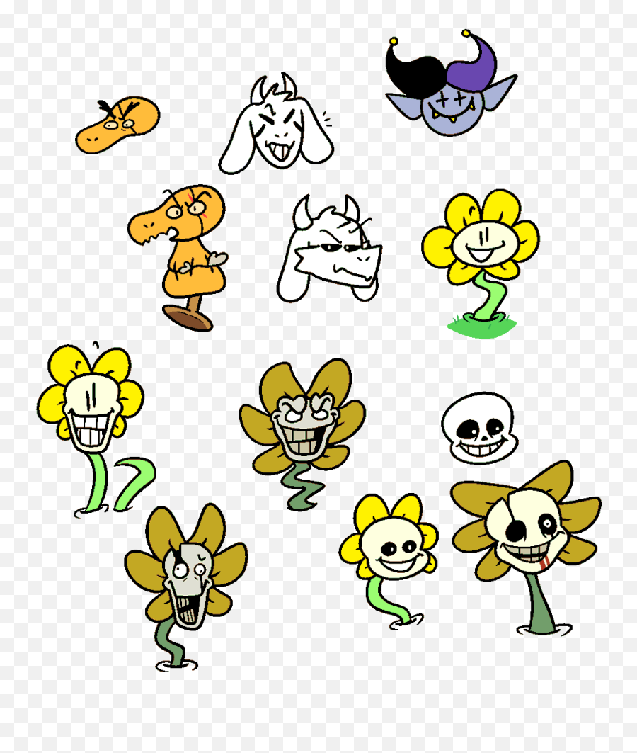 Flowey - Dot Emoji,Papyrus Emotion Chart