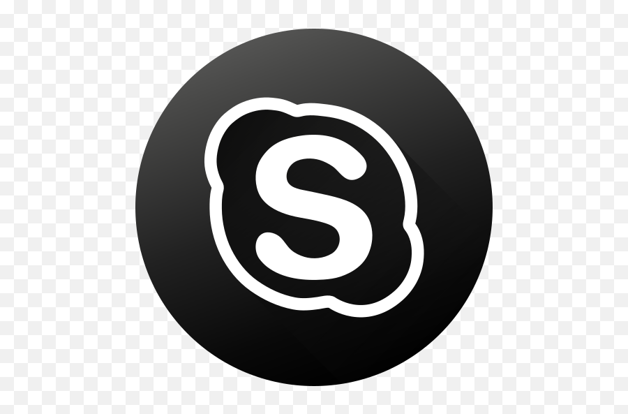 Skype Free Icon Of Social Media Black - Skype Black And White Icon Emoji,Black And White Skype Emoticon Icon