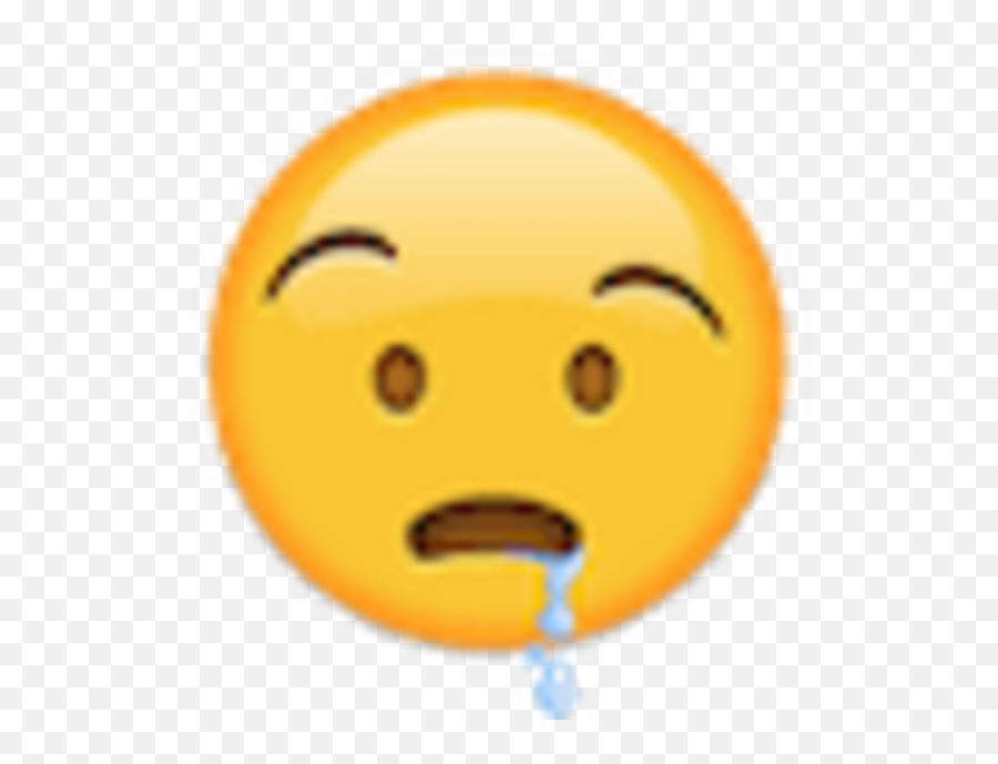 10 - Thirsty Emoji Face,Drool Emoji