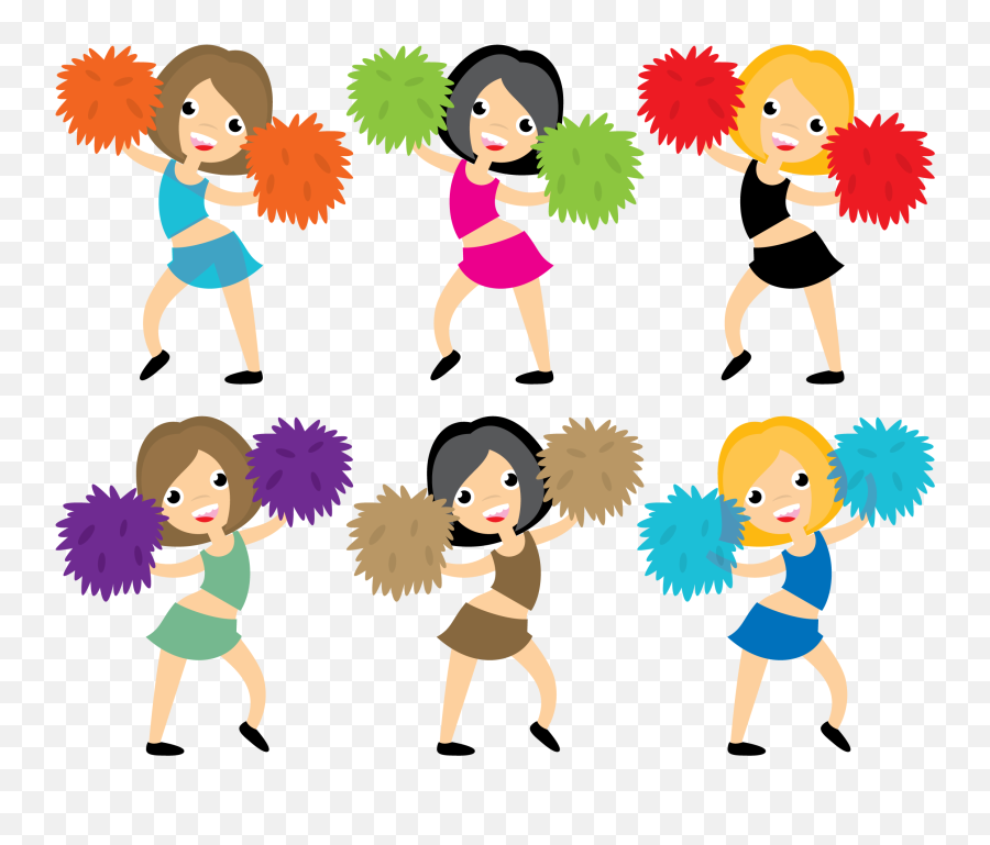 Cheerleading Cheerleader Pom - Pom Euclidean Vector Emoji,Cheering Girl Emoticon