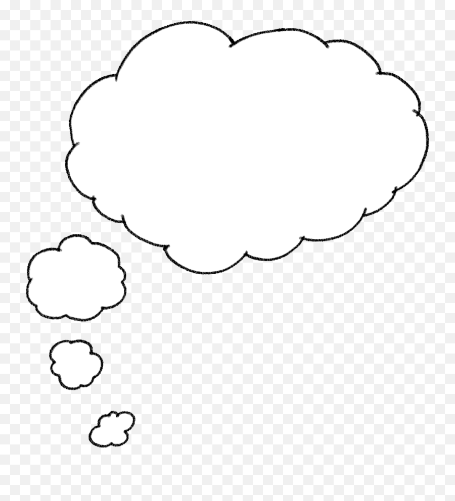 Cloud Clipart Thought Bubble Cloud Thought Bubble - White Thought Bubble Icon Png Emoji,Thinking Bubble Emoji