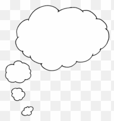 Cloud Clipart Thought Bubble Cloud Thought Bubble - White Thought Bubble Icon Png Emoji,Thinking Bubble Emoji