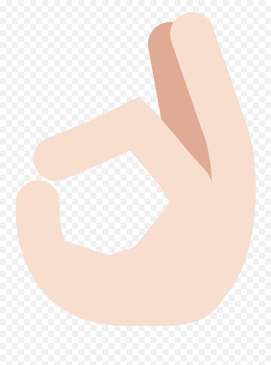 Ok Hand Emoji With Light Skin Tone Meaning And Pictures - Status Anak Yang Nakal,Ok Hand Emoji Transparent