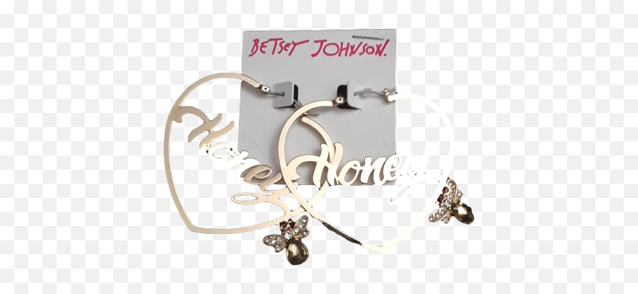 Betsey Johnson Honey Bee Heart Hoop Earrings In Gold Emoji,Betsey Johnson Backbacks Emoji