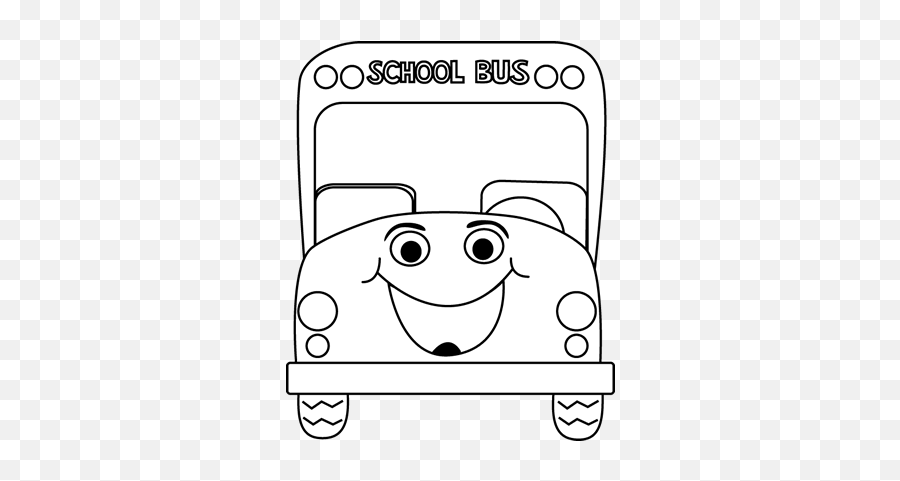 Black And White School Bus Cartoon Clip Art - Black And Emoji,Child Discuss Emotions With Parent Clipart Black And White