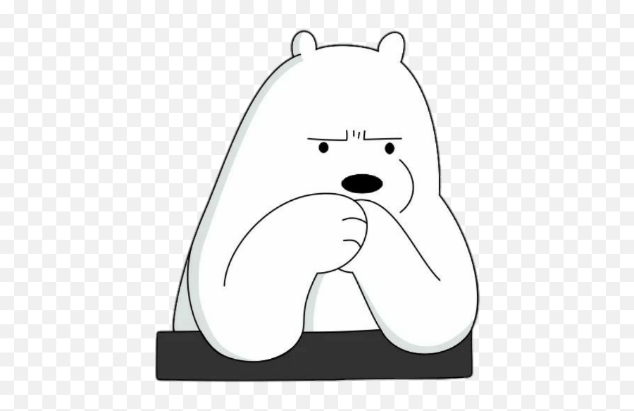 Ice Bear - Language Emoji,Bear Black And White Emoji