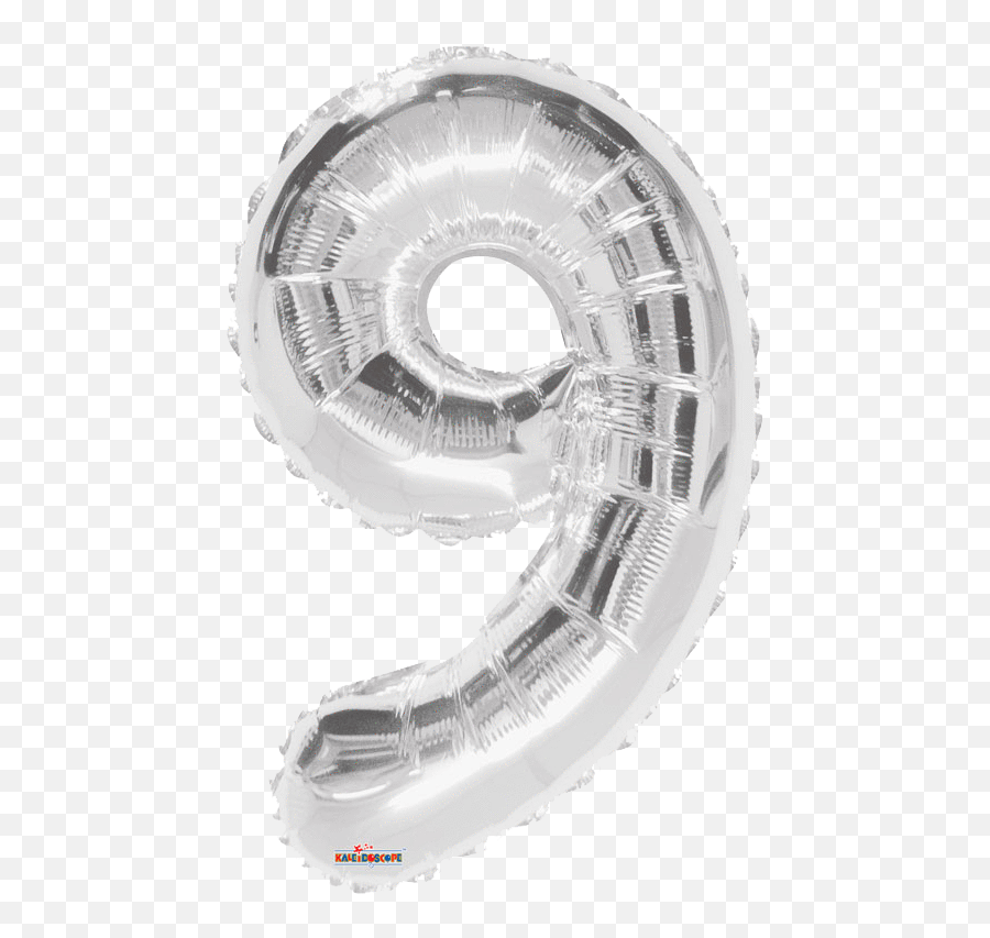 Silver Number 9 34u2033 Balloon Emoji,Nine Emoji