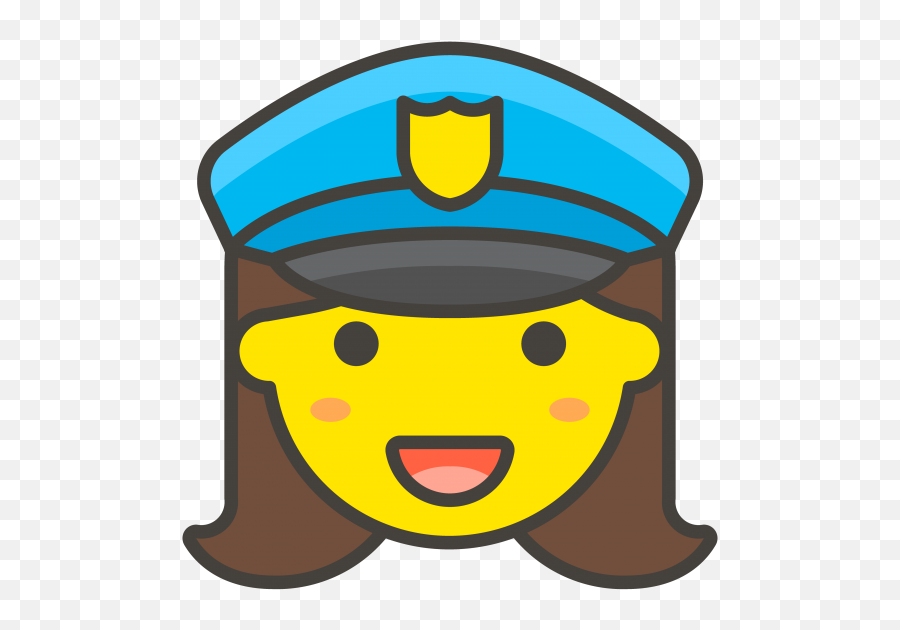 Police Woman Officer Emoji Clipart - Full Size Clipart Police Officer Face Clipart,Police Car Emoji