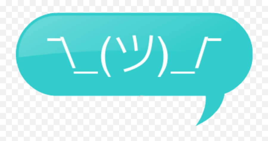 Text Shrug Cyan Aesthetic - Shrug Bitmoji Clipart Full Horizontal Emoji,Shrug Emoji