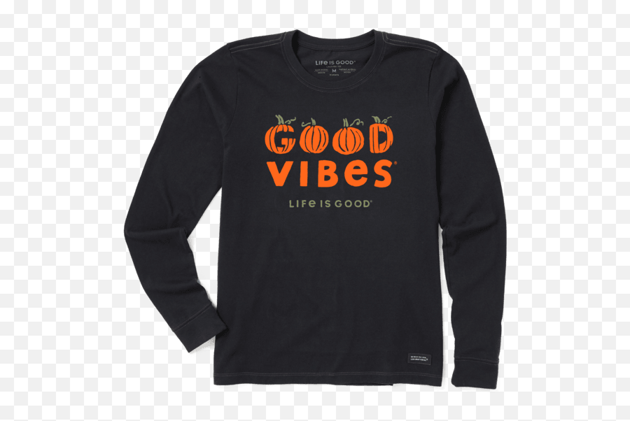 Good Vibes Pumpkin Crusher Long Sleeve - Long Sleeve Emoji,Best Friend Emoji Shirts