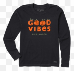 Good Vibes Pumpkin Crusher Long Sleeve - Long Sleeve Emoji,Best Friend Emoji Shirts