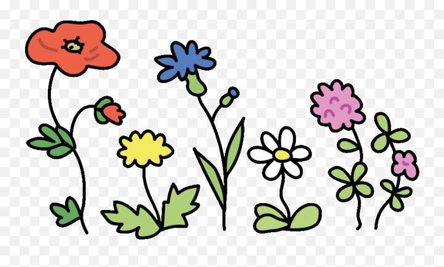Cute Cartoon Flowers Gif Flower - Cloudygif Animated Cartoon Flower Gif Emoji,Lube Emoji