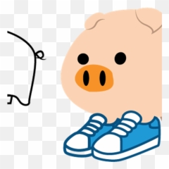 Create A Fun Cute Combo Of A Pig Emoji And A Sneaker Emoji - Plimsoll,Emoji Quick