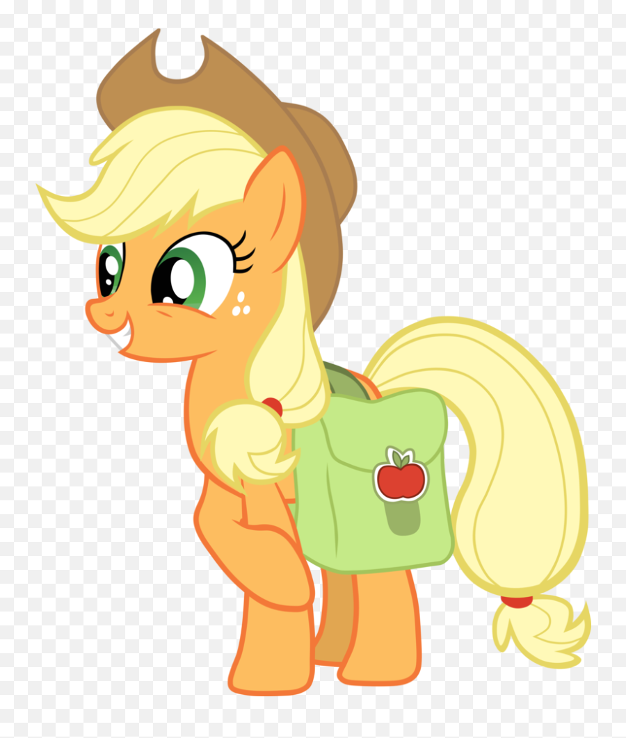 Applejack With Saddlebag My Little Pony Png - My Little Pony Applejack Emoji,My Little Pony Rainbow Dash Sunglasses Emoticons