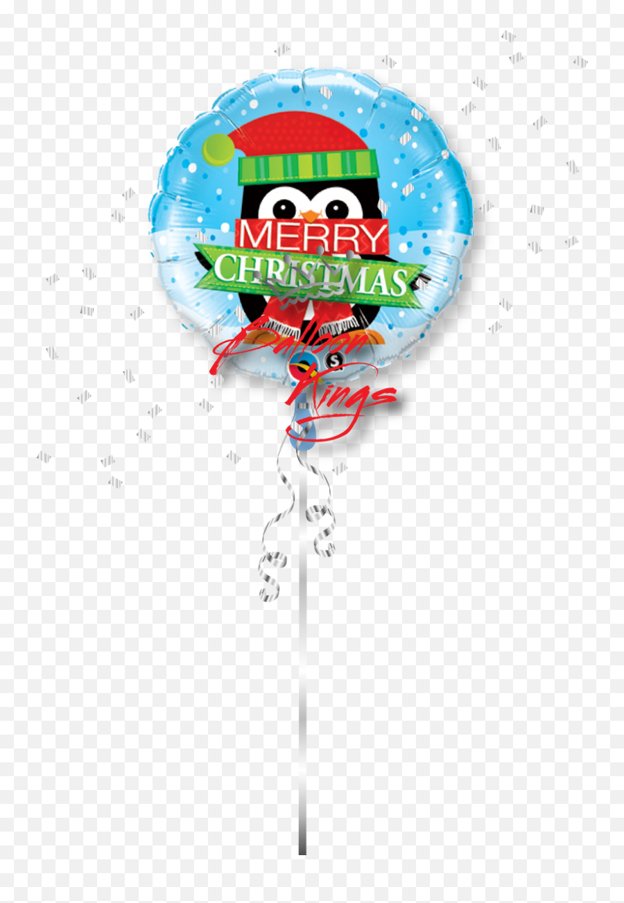 Merry Christmas Penguin - Globos De Navidad Qualatex Emoji,Merry Xmas Emojis