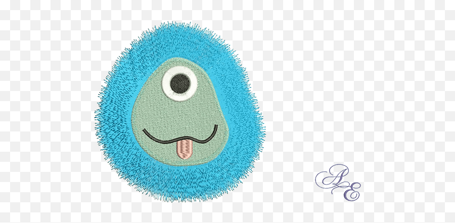 Art Of Embroidery - Monster 1 Large Machine Embroidery Designs Happy Emoji,Crooked Smile Emoticon