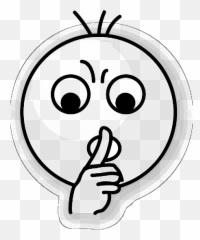 Face Cartoon Finger Smiley Mouth - Cartoon Finger On Lip Emoji,Black And White Cartoon Emoji Eating Pizza