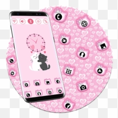 Pink Kitty Launcher - Smartphone Emoji,Emoji Doodle Phone Case