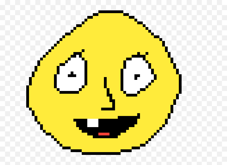Pixilart - Happy Emoji,Retarded Emoticon