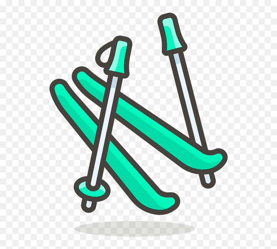 Skis Emoji Clipart - Skis Icon,Ski Color Emojis