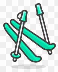 Skis Emoji Clipart - Skis Icon,Ski Color Emojis