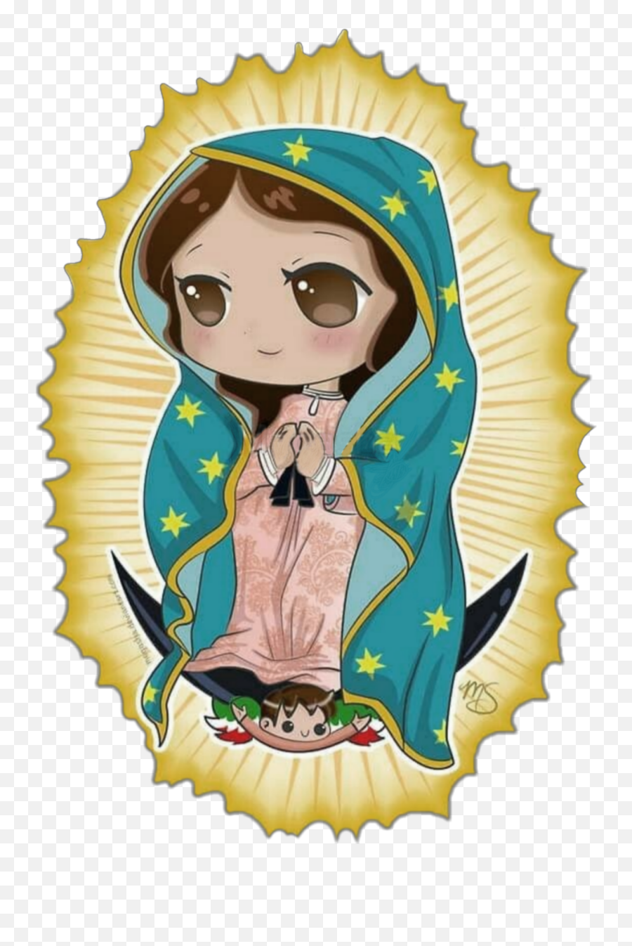 The Most Edited Guadalupe Picsart - Our Lady Of Guadalupe Chibi Emoji,App Emojis Católicos
