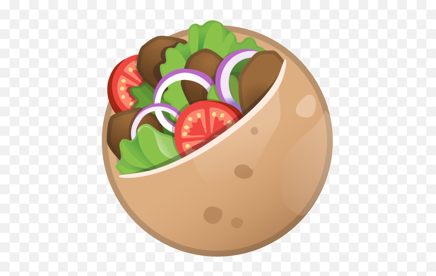 Stuffed Flatbread Emoji - Stuffed Flatbread,Salad Emoji