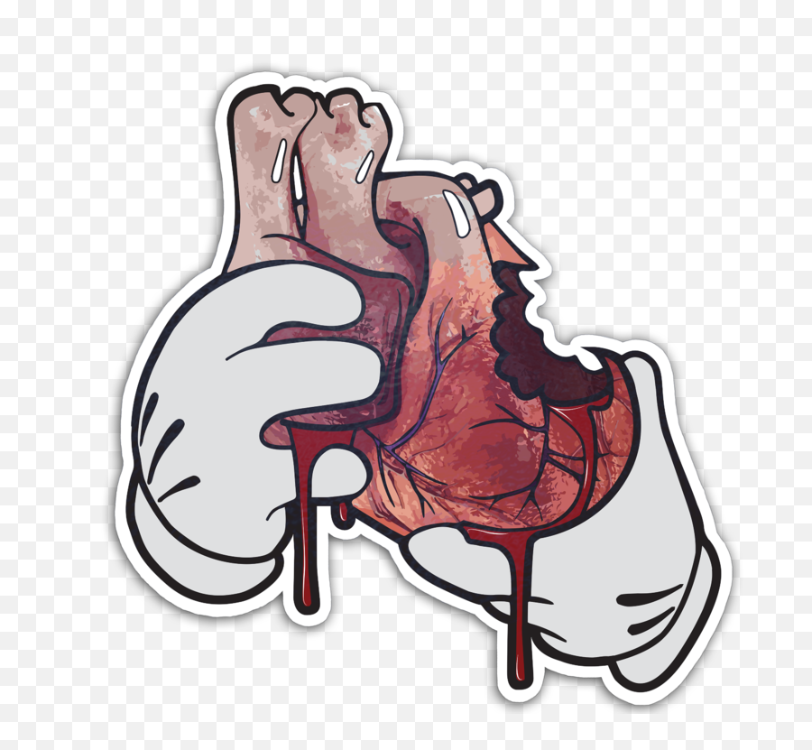 Eat Your Heart Out Sticker - Hands Holding A Bleeding Heart Drawing Of A Hand Holding A Bleeding Heart Emoji,Bleeding Heart Emoji