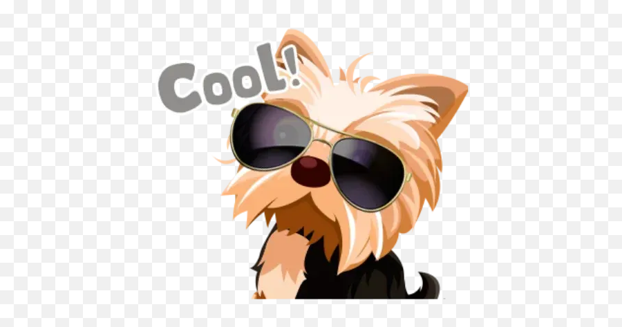 Sticker Pack De Yorkie - Stickers Cloud Emoji,Imagenes De Emoticon Con Gafas Gift