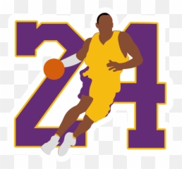 Kobe Bryant 24 Dribbles Sticker - For Basketball Emoji,Kobe Emoji