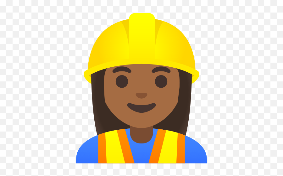 U200d Woman With Workmanu0027s Hard Hat And Medium Dark Skin Emoji,Waving Emoji Medium