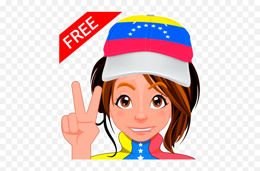 Chica Venezolana - V Sign Emoji,Bandera De Venezuela Emoji