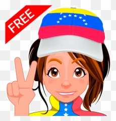 Chica Venezolana - V Sign Emoji,Bandera De Venezuela Emoji