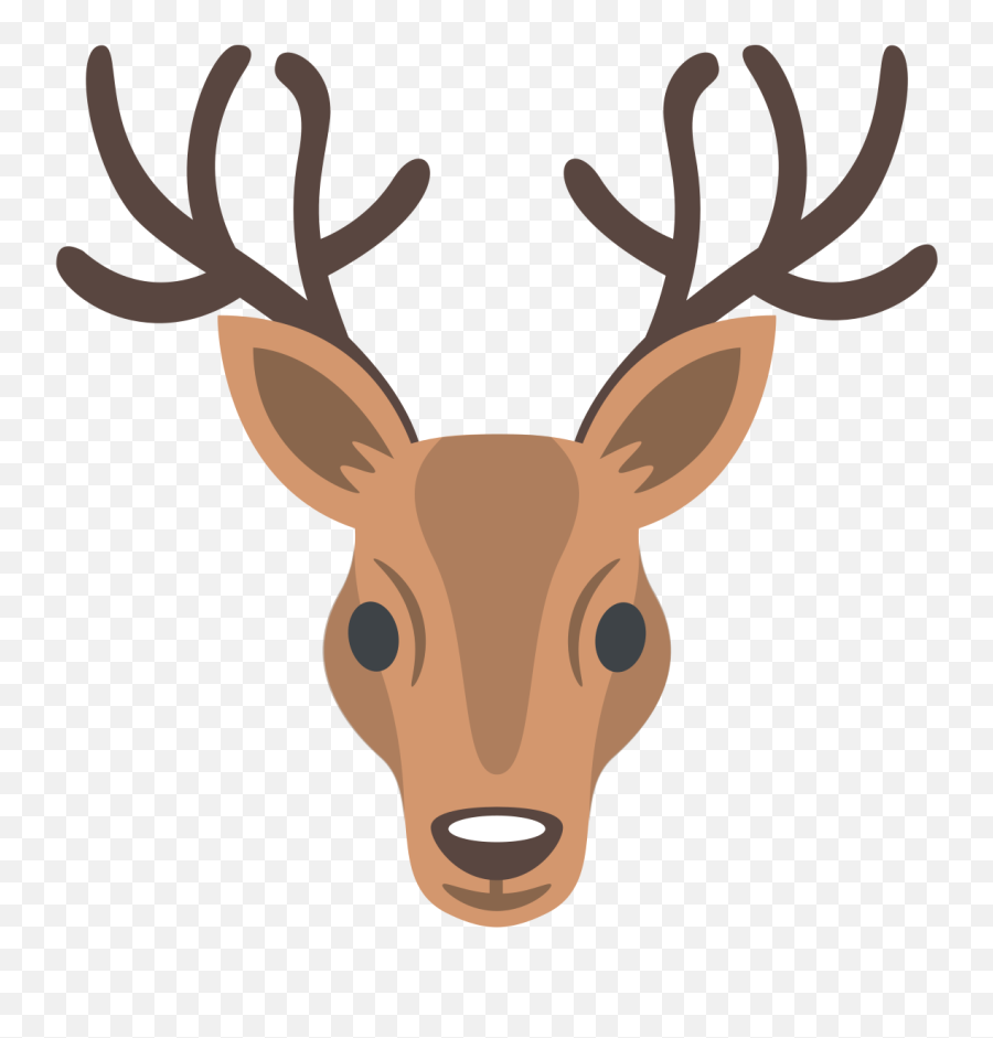 Deer Emoji Clipart - Cartoon Deer Head Clipart,Hert Emoji