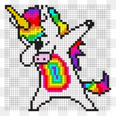 Cross Stitch Patterns - Pixel Art Dabbing Unicorn Emoji,Dabbing Cowboy Emoji