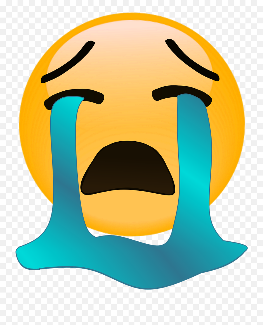 Smiley Crying Mourning - Free Image On Pixabay Whatsapp Sad Sticker Dp Emoji,Laughing With Tears Emoticon