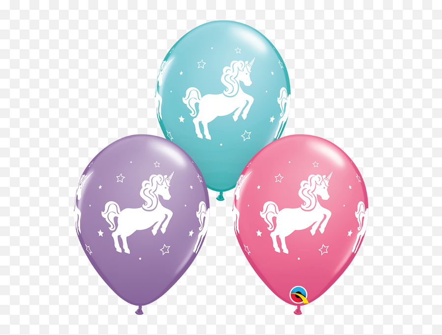 10 X 11u0027u0027 Whimsical Unicorn Qualatex Latex Balloons U2014 Edu0027s - Unicorn Balloons Emoji,Unicorn Emoji Phone Case