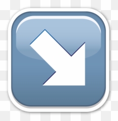 Download South East Arrow Emoji - Emoji Png De Flechas,Emoji Stickers At Target