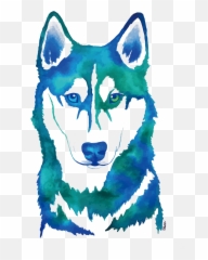 Siberian Husky Watercolor Painting - Cute Siberian Husky Wallpaper Iphone Emoji,Husky Emotions
