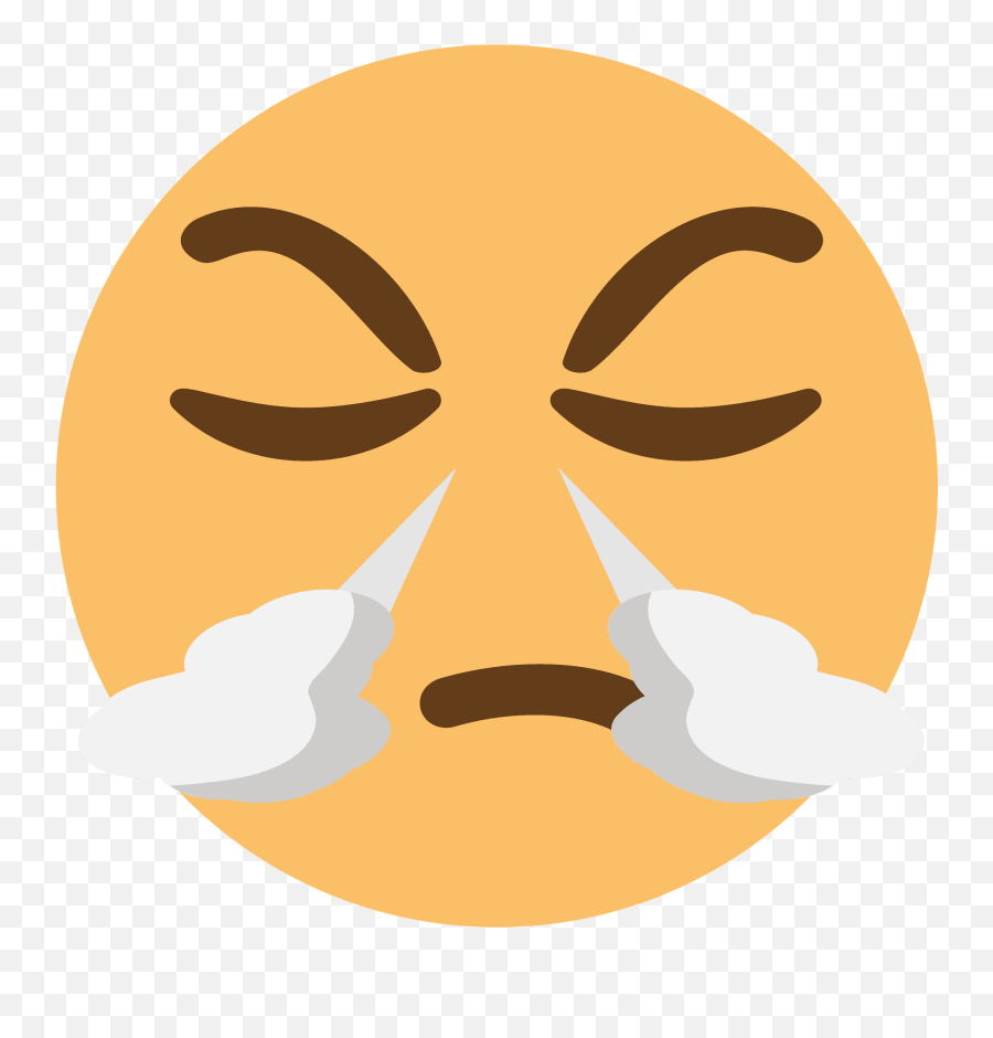 Face With Steam From Nose Emoji Clipart Free Download,Nose Emoji