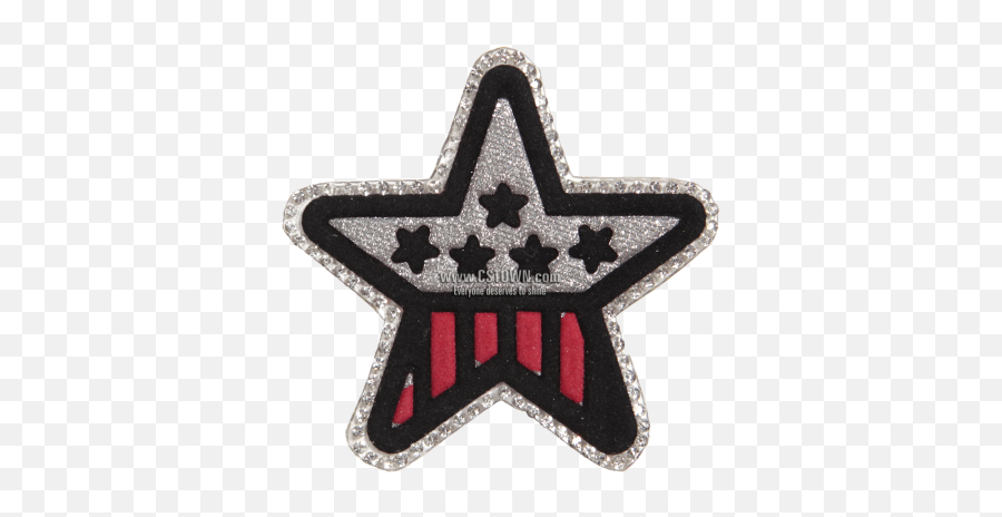 Fabric Surface Star Patch With Glitter And Rhinestones - Cstown Illustration Emoji,Fabric Of Emotion