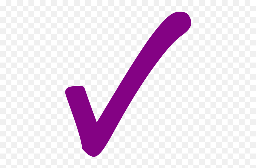Purple Check Mark 7 Icon - Purple Check Mark Emoji,Steam Tick Emoticon