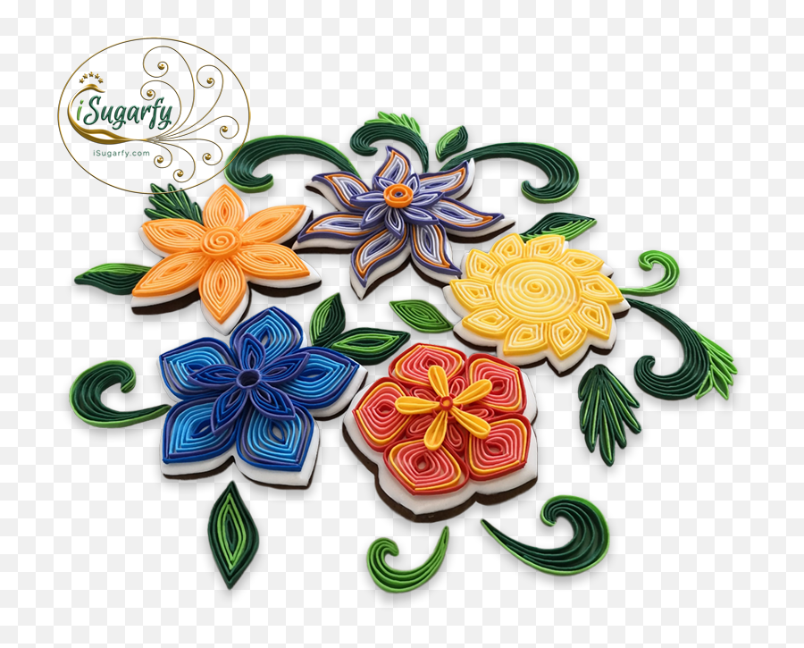 Isugarfyu0027s Quilled Cookies - Piped With Royal Icing Decorative Emoji,Facebook Emoticons Flowers