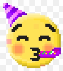 Party On Partying Gif - Beach Umbrella Pixel Art Emoji,Emoticon With Sunglasses With Party Hat