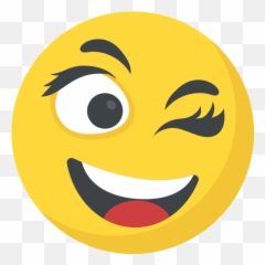 Wink Emoji,Haha And Then What Wink Emoticon
