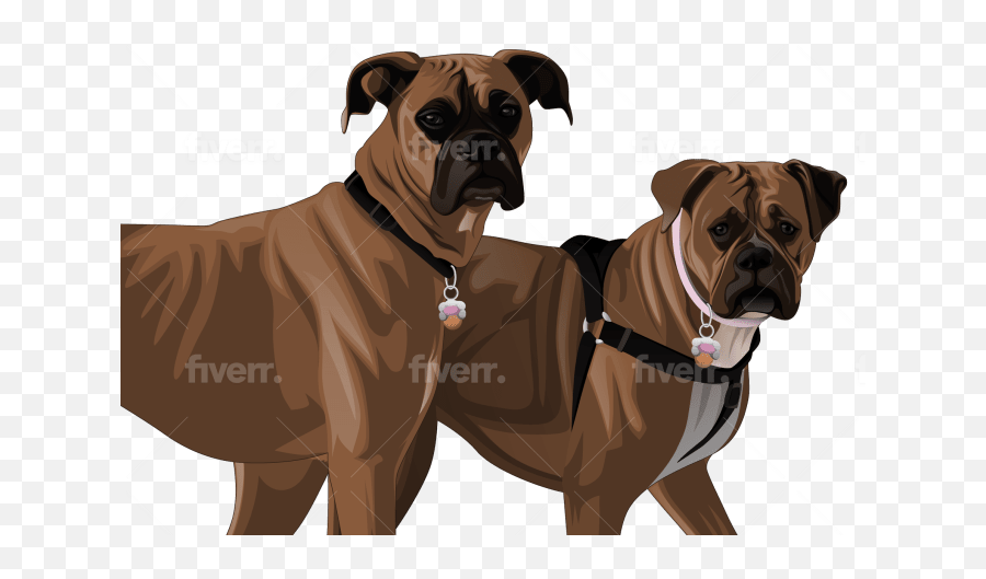 Draw Professional Cartoon Avatar And Emojis From Your Photo - Guard Dog,Boxer Emoji