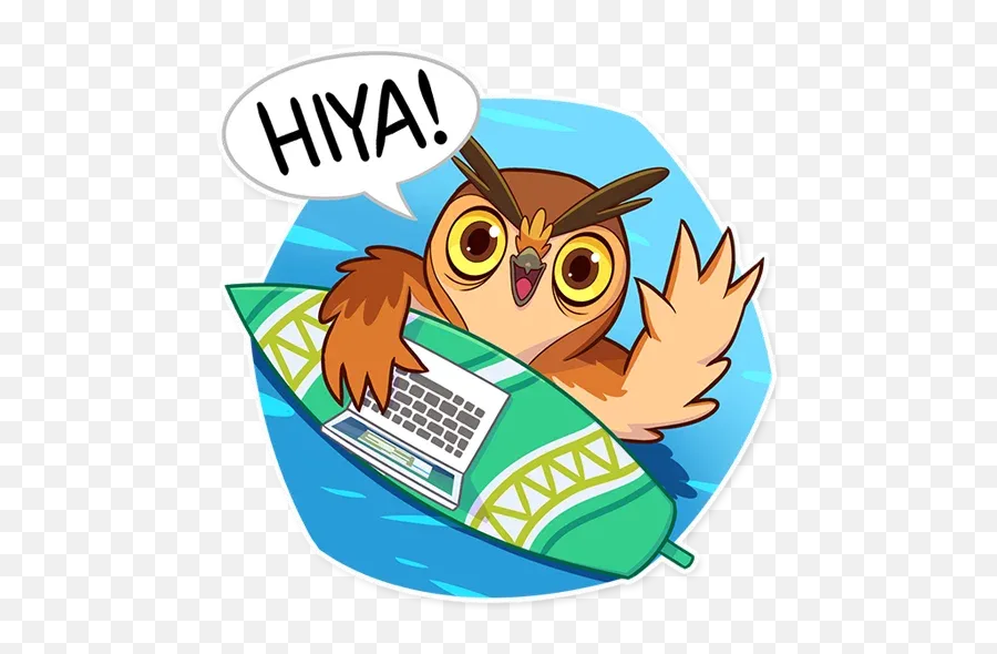 Freelance Owl By Bakamoona - Sticker Maker For Whatsapp Fiction Emoji,Emoticon Buho